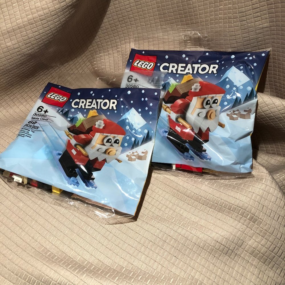 Lot of 2 Lego Creator Santa Claus #30580, from age 6